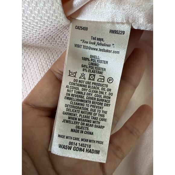 Ted Baker London Hadim Chain Embellished‎ Tunic Dress Pink Size 1 UK /Size 4 US - Picture 10 of 10